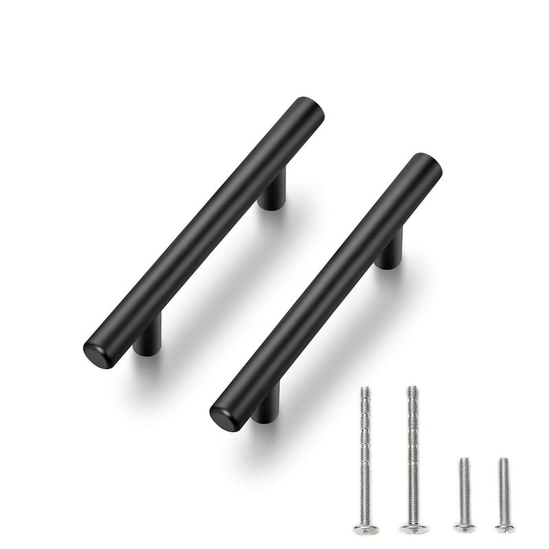 Ravinte 55 Pack | 5 Inch Cabinet Pulls Matte Black Stainless Steel Kitchen Drawer Pulls Cabinet Handles 5InchLength, 3Inch Hole Center - Image 1